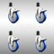 Service Caster 5 Inch 316SS Blue Poly Swivel 1-7/8 Inch Expanding Stem Caster Set Lock Brake SCC-SS316TTLEX20S514-PPUB-BLUE-178-4 - alternate 1